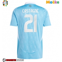 Moške Nogometnih dresov Belgija Timothy Castagne #21 Gostujoči EP 2024 Kratki rokavi